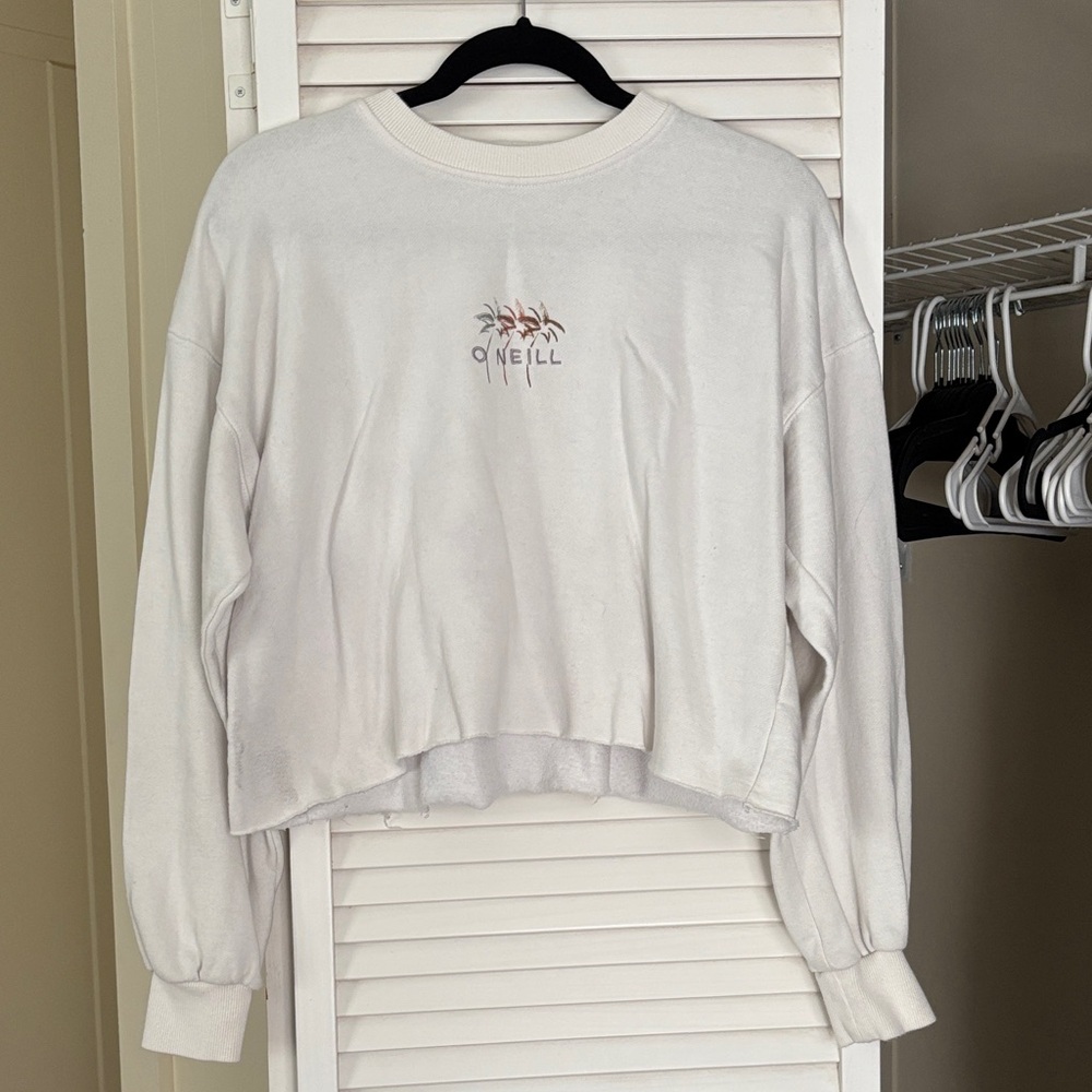 O'Neill Women's Cream Cropped Sweatshirt